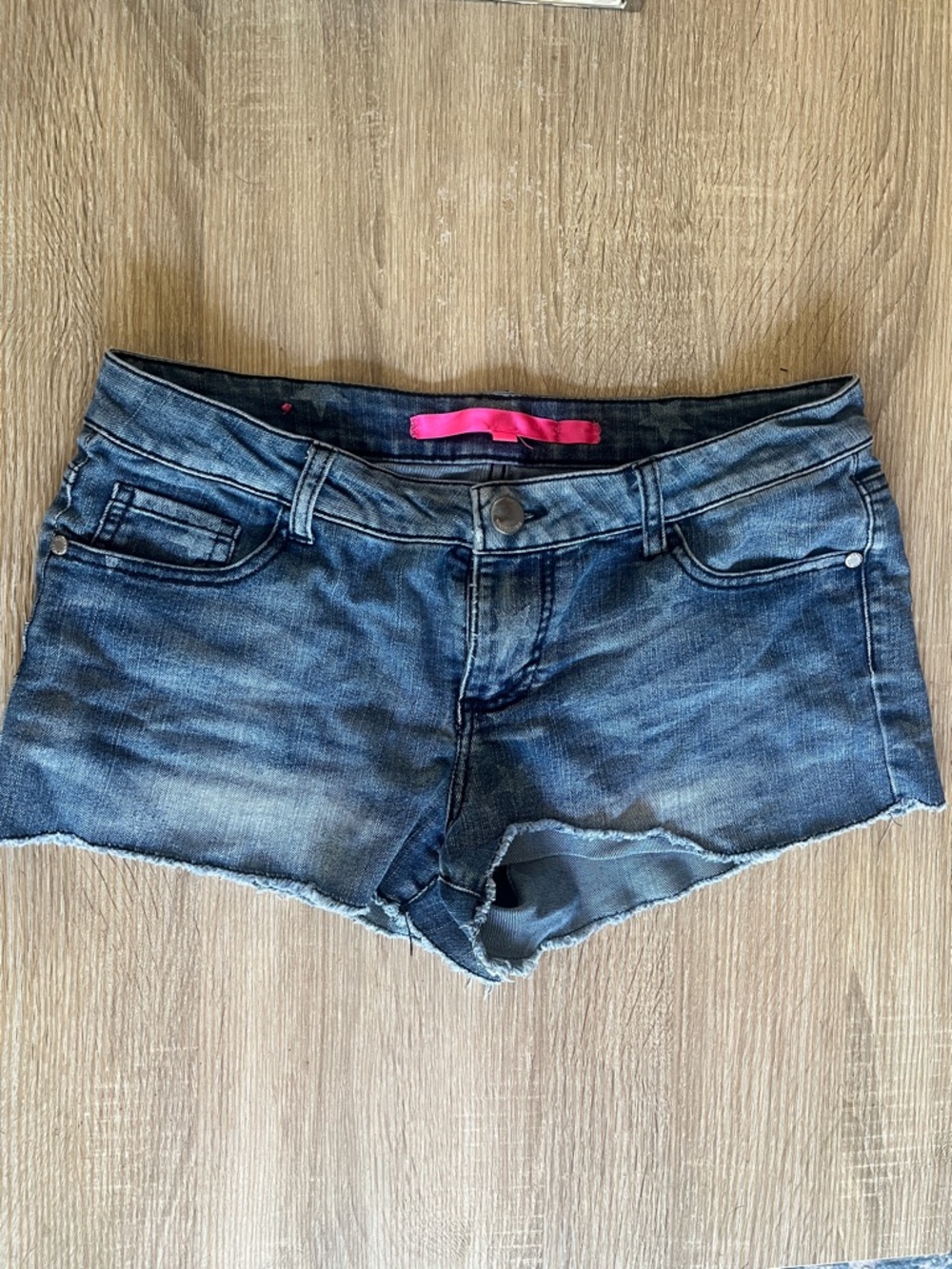 Tinseltown Blue Denim Cutoff Shorts with stars detail  size 9